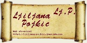Ljiljana Pojkić vizit kartica